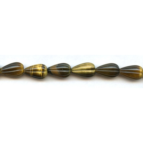 210-1104 Tiger Eye <br>10x17 Corrugated Teardrop