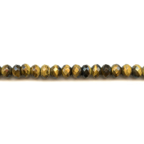 210-1198 Tiger Eye <br>10mm Faceted Rondell