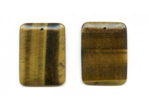 Tiger Eye 42x32 Flat Rectangle Pendant