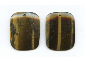 Tiger Eye 45x35 Flat Rectangle Pendant