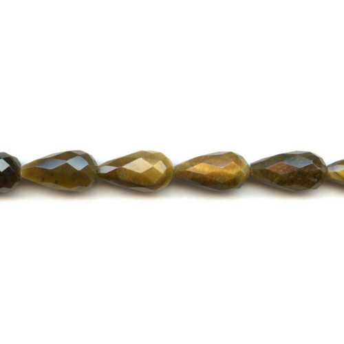 210-1272 Tiger Eye <br>12x22 Faceted Teardrop