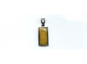 Tiger Eye 21x12 Rectangle Silver Pendant