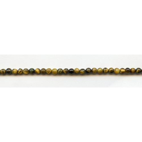 210-1286 Tiger Eye <br>4mm Round