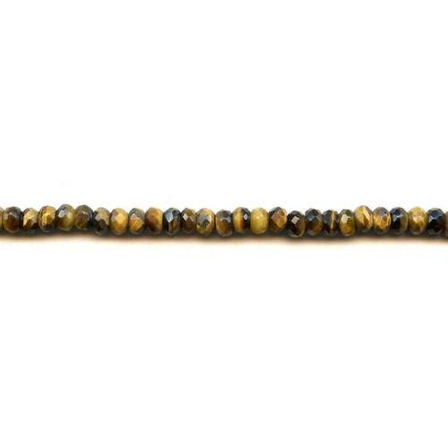210-1307 Tiger Eye <br>6mm Faceted Rondell