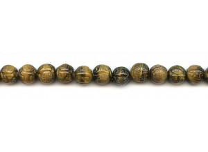 Tiger Eye 10mm Carved Round