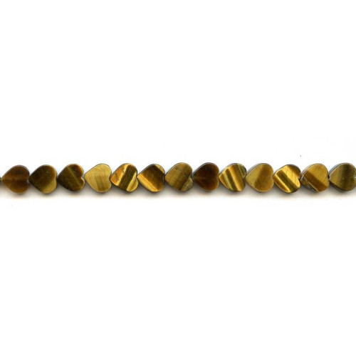 210-1348 Tiger Eye <br>8mm Heart