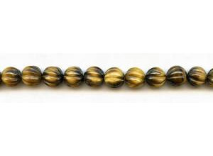 Tiger Eye 10mm Corrugated Round