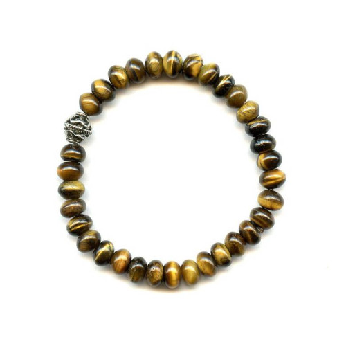 210-1416 Tiger Eye <br>8mm Rondelle Bracelet