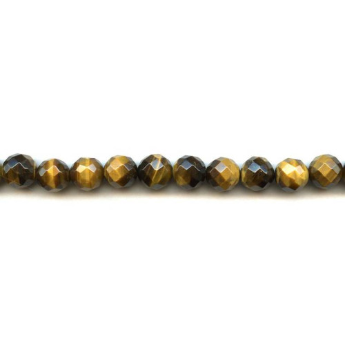 210-1425 Tiger Eye <br>10mm Faceted Round