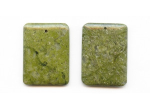 Unakite 42x32 Flat Rectangle Pendant