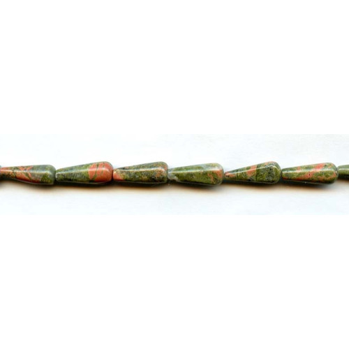 213-1127 Unakite <br>6x16 Teardrop