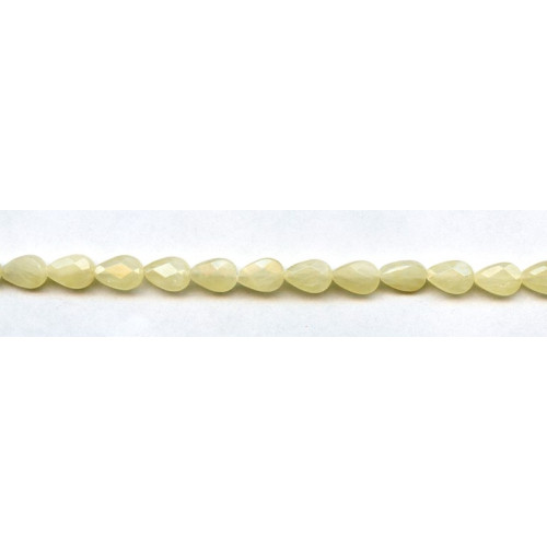 214-1055 Yellow Jade <br>6x9 Faceted Flat Pear