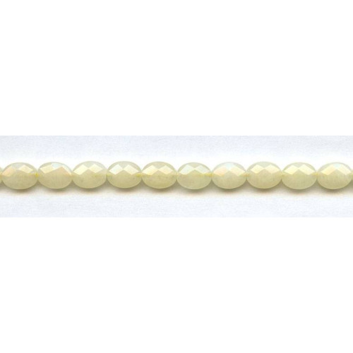 214-1120 Yellow Jade <br>8x10 Faceted Flat Oval