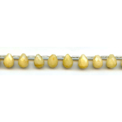 214-1256 Yellow Jade <br>9x12 Teardrop Briolette