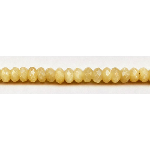 214-1258 Yellow Jade <br>10mm Faceted Rondell