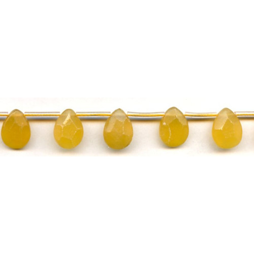 214-1260 Yellow Jade <br>12x16 Flat Pear Briolette