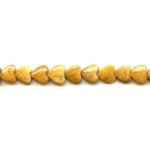 214-1320 Yellow Jade <br>12mm Heart