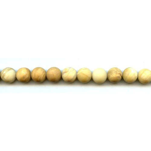 215-1075 Matte Yellow Jasper <br>10mm Round