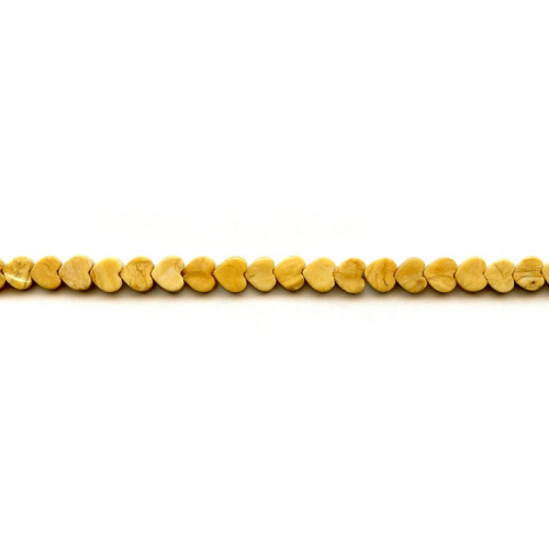215-1086 Yellow Jasper <br>6mm Heart