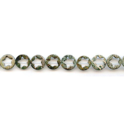 216-1020 Zebra Jasper <br>12mm Star Donut