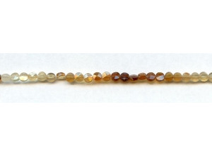 Hessonite 4mm Faceted Coin