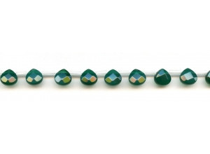 Green Onyx 8x8 Flat Pear Briolette