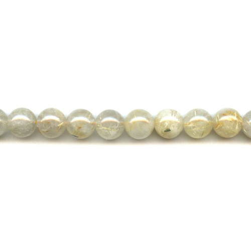 101-1297 Rutilated Quartz <br>12mm Round