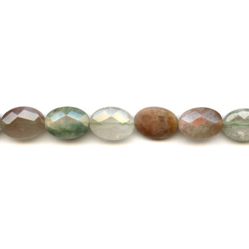225-1139 Rutilated Quartz <br>13x18 Faceted Flat Oval