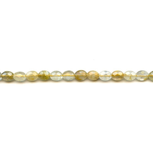 225-1163 Rutilated Quartz <br>6x8 Faceted Flat Oval