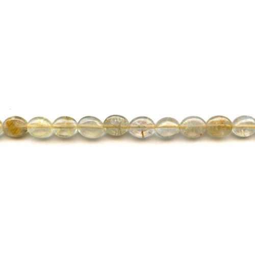 225-1178 Rutilated Quartz <br>8x10 Flat Oval
