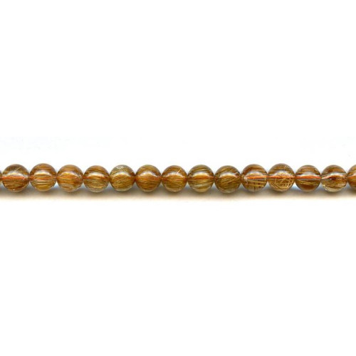 225-1347 Rutilated Quartz <br>7.5mm Round