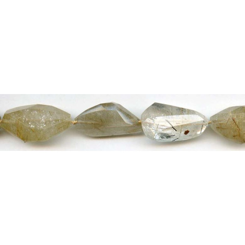 225-1734 Rutilated Quartz <br>15-18x Faceted Nugget