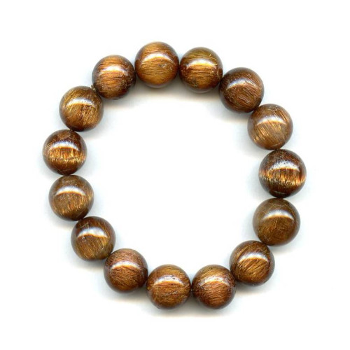 225-1921 Rutilated Quartz <br>13-14mm Round Bracelet
