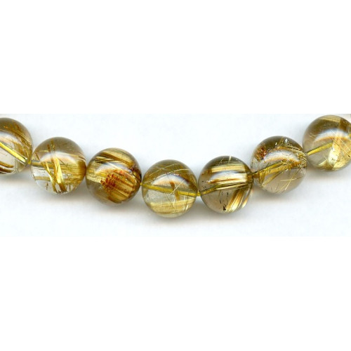 L3318-030A Rutilated Quartz <br>14-17mm Round