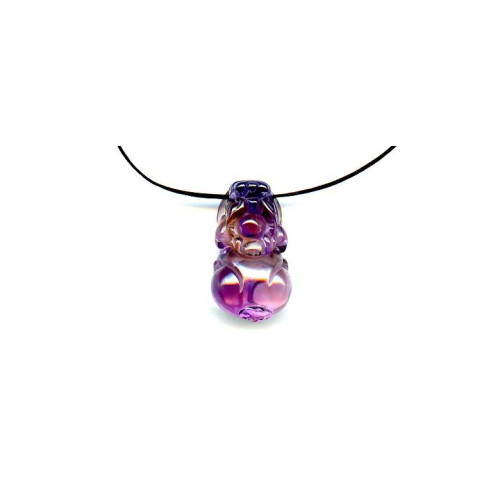 L4483-004A Ametrine <br>28x Carved Pichiu Pendant