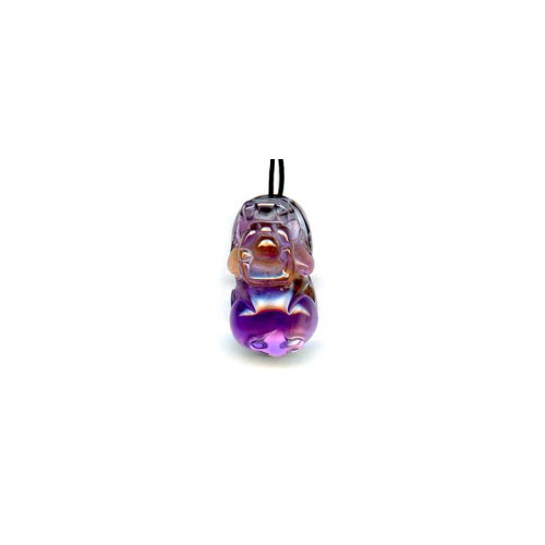 L4483-004B Ametrine <br>30x Carved Pichiu Pendant