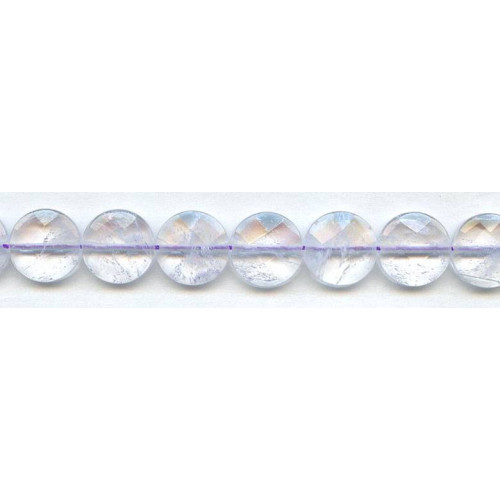 236-1018 Lavender Quartz <br>15mm Faceted Coin