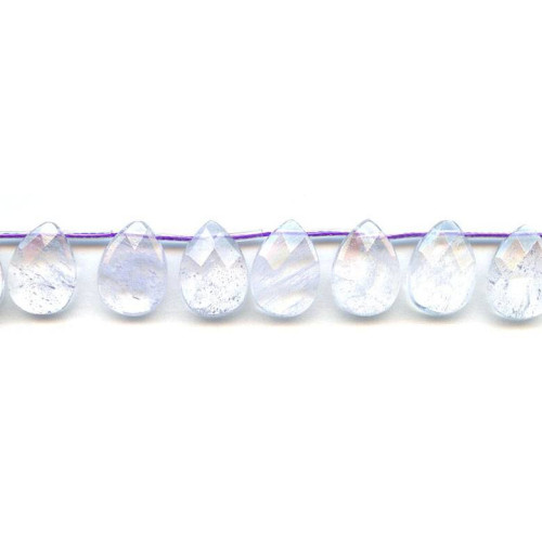 236-1030 Lavender Quartz <br>13x18 Flat Pear Briolette