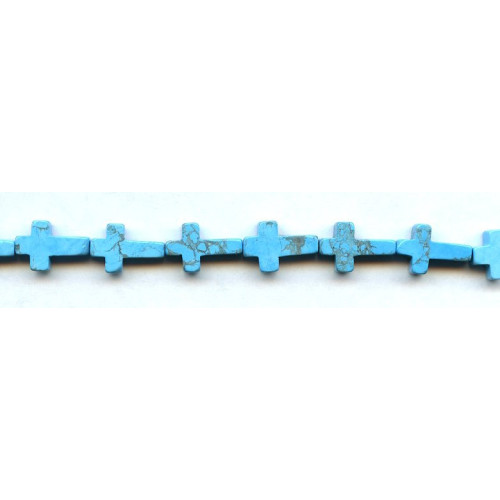239-1021 Turquoise Howlite <br>10x15 Cross