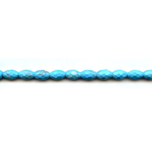239-1045 Turquoise Howlite <br>7x10 Faceted Oval