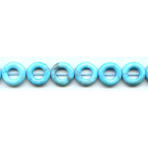 239-1116 Turquoise Howlite <br>16mm Donut