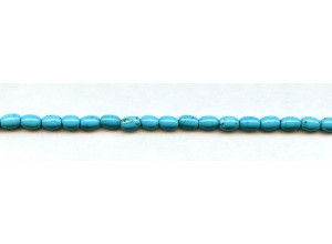 Turquoise Howlite 4x6 Rice