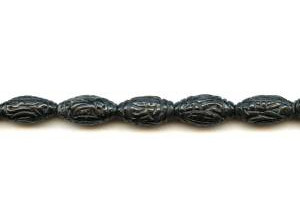 Black Stone 10x20 Carved Oval