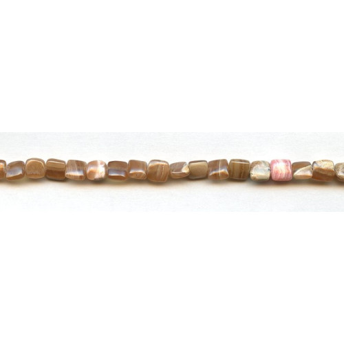 244-1037 Brown Rhodochrosite <br>6x6 Flat Square