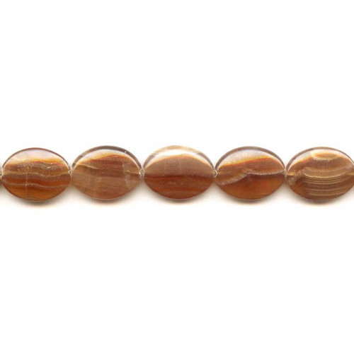 244-1054 Brown Rhodochrosite <br>15x20 Flat Oval