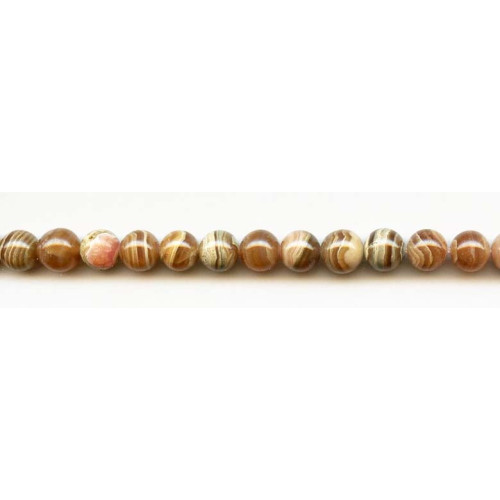 244-1056 Brown Rhodochrosite <br>8mm Round