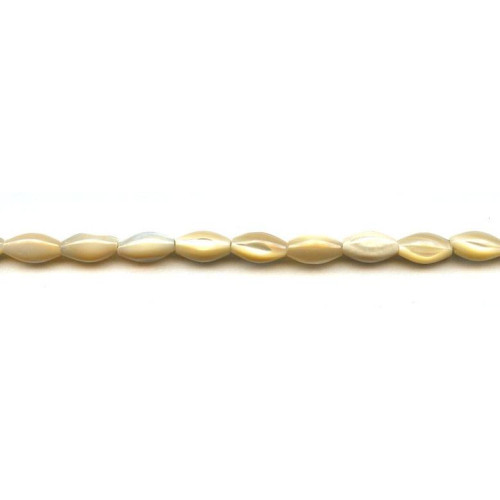 245-0522 Natural Mother of Pearl <br>6x11 Oval Rice