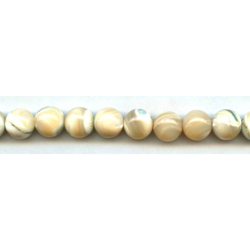 245-1327 Natural Mother of Pearl <br>12mm Round