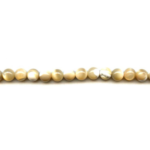 245-1385 Natural Mother of Pearl <br>8mm Round