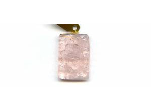 Morganite 30x20 Carved Pendant
